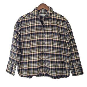 Everlane The Boxy Flannel Shirt Womens Size XS Multi Plaid Button Down NWT